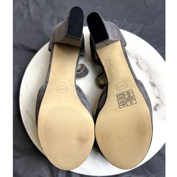 Michael Michael Kors Haven Ankle Strap Dark Slate Suede Platform SZ 10M:NWOT - Picture 7 of 16